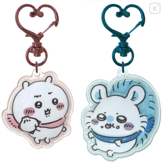 Japan Chiikawa Plump 3D Acrylic Keychain Set - Chiikawa & Momonga : Warm Bread - 1