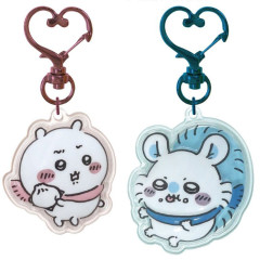 Japan Chiikawa Plump 3D Acrylic Keychain Set - Chiikawa & Momonga : Warm Bread