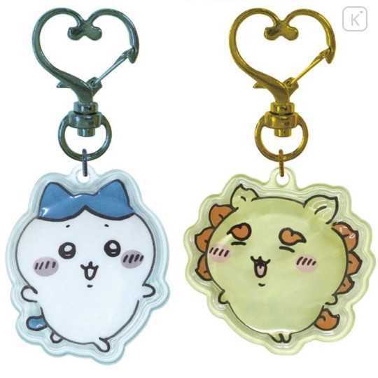 Japan Chiikawa Plump 3D Acrylic Keychain Set - Hachiware & Shisa - 1