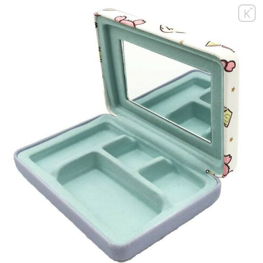 Japan Chiikawa Palm-Sized Accessory Case with Mirror - Furuhonya Kani-chan : Happy - 2