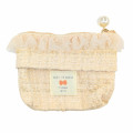 Japan Chiikawa Mini Pouch & Tissue Case - Usagi : Ribbon Tweed Frill - 2