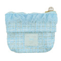 Japan Chiikawa Mini Pouch & Tissue Case - Hachiware : Ribbon Tweed Frill - 2