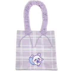 Japan Chiikawa Frill Tote Bag - Momonga : Ribbon Gingham
