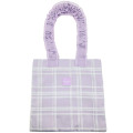 Japan Chiikawa Frill Tote Bag - Momonga : Ribbon Gingham - 2