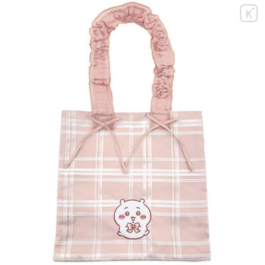 Japan Chiikawa Frill Tote Bag - Chiikawa : Ribbon Gingham - 1