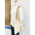 Japan Chiikawa Frill Tote Bag - Usagi : Ribbon Gingham - 5