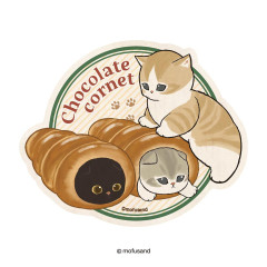Japan Mofusand Big Sticker - Bakery Cat Cornet
