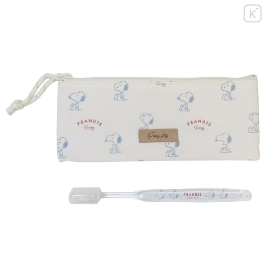 Japan Peanuts Toothbrush & Pouch Set - Snoopy : Dusky Palette IV - 1