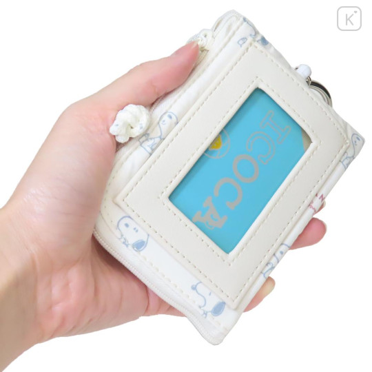 Japan Peanuts Coin Purse & Card Holder with Reel - Snoopy : Dusky Palette IV - 2