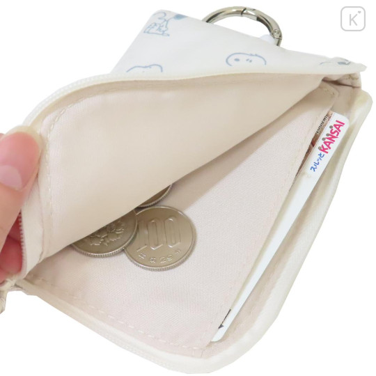 Japan Peanuts Coin Purse & Card Holder with Reel - Snoopy : Dusky Palette IV - 3