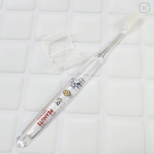 Japan Peanuts Toothbrush & Pouch Set - Snoopy & Woodstock : Snack Time Chef - 3