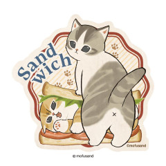 Japan Mofusand Big Sticker - Bakery Cat Sandwich
