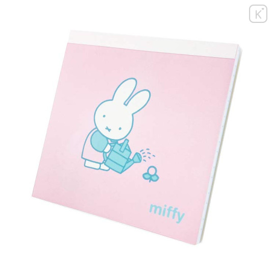 Japan Miffy Square Memo Pad - Miffy : Watering Flower - 1