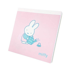 Japan Miffy Square Memo Pad - Miffy : Watering Flower
