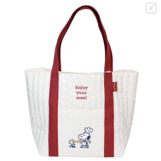 Japan Peanuts Tote Bag - Snoopy & Woodstock : Snack Time Chef - 1