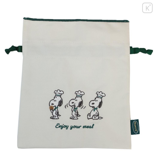 Japan Peanuts Drawstring Bag - Snoopy : Snack Time Chef - 1