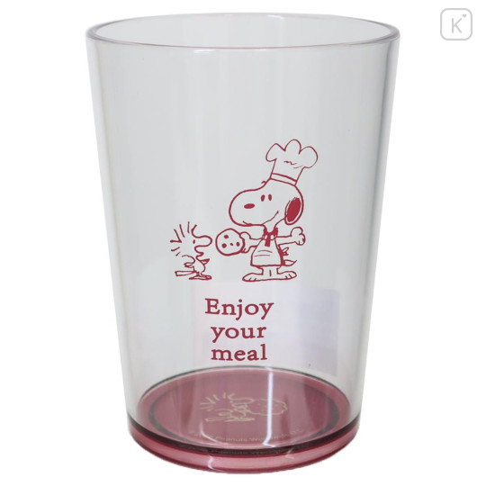 Japan Peanuts Plastic Cup - Snoopy & Woodstock : Snack Time Chef - 1