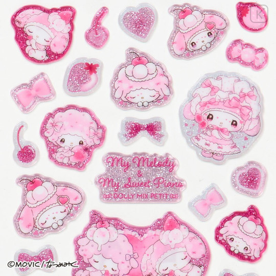 Japan Sanrio Candy Glitter Sticker - My Melody & My Sweet Piano : Dolly Mix Petit - 3