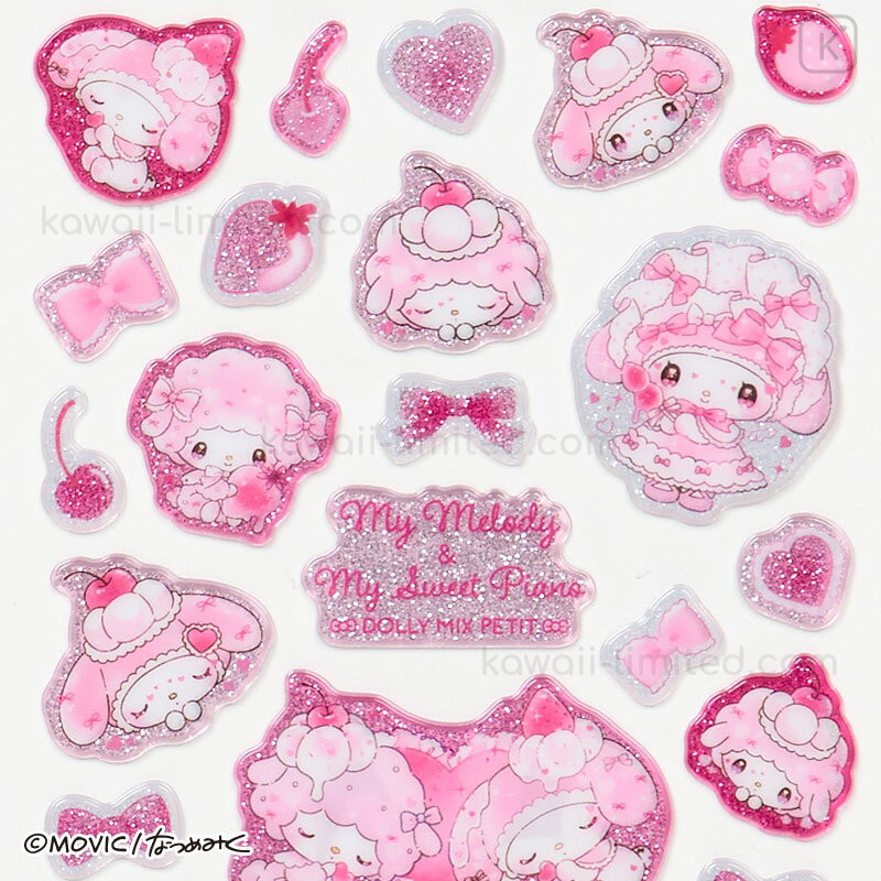 Japan Sanrio Candy Glitter Sticker - My Melody & My Sweet Piano