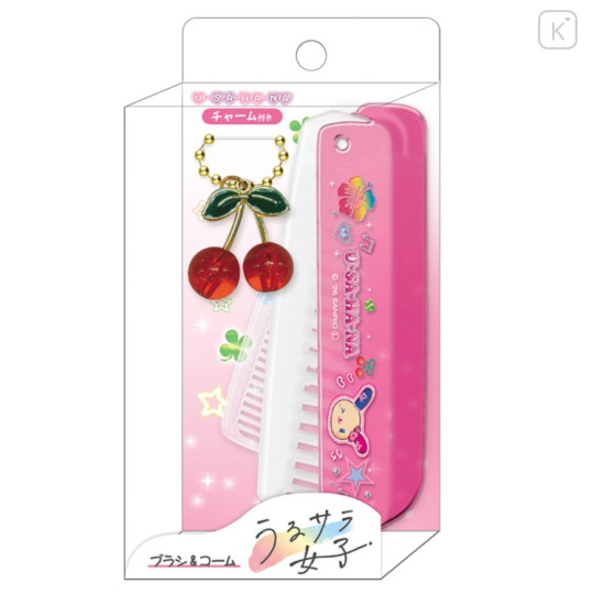 Japan Sanrio Brush & Comb with Charm - Usahana : High School Gal - 1