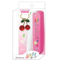 Japan Sanrio Brush & Comb with Charm - Usahana : High School Gal