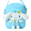 Japan Sanrio Original 2-Way Plush Crossbody Shoulder Pouch Bag - Cinnamoroll Character Grand Prix 4th Edition Outfit Collection - 2