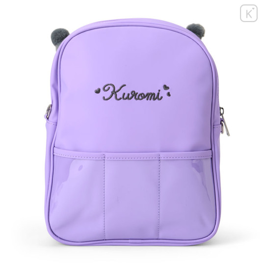 Japan Sanrio Original 2-Way Plush Crossbody Shoulder Pouch Bag - Kuromi Character Grand Prix 4th Edition Outfit Collection - 3