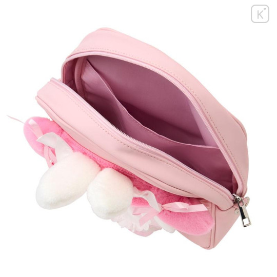 Japan Sanrio Original 2-Way Plush Crossbody Shoulder Pouch Bag - My Melody Character Grand Prix 4th Edition Outfit Collection - 4