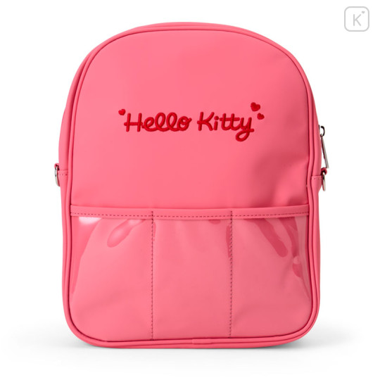Japan Sanrio Original 2-Way Plush Crossbody Shoulder Pouch Bag - Hello Kitty Character Grand Prix 4th Edition Outfit Collection - 3