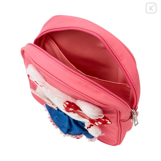 Japan Sanrio Original 2-Way Plush Crossbody Shoulder Pouch Bag - Hello Kitty Character Grand Prix 4th Edition Outfit Collection - 4