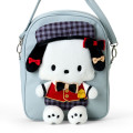 Japan Sanrio Original 2-Way Plush Crossbody Shoulder Pouch Bag - Pochacco Character Grand Prix 4th Edition Outfit Collection - 2