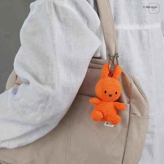 Japan Miffy Corduroy Keychain - Miffy : Orange - 5