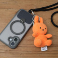 Japan Miffy Corduroy Keychain - Miffy : Orange - 7