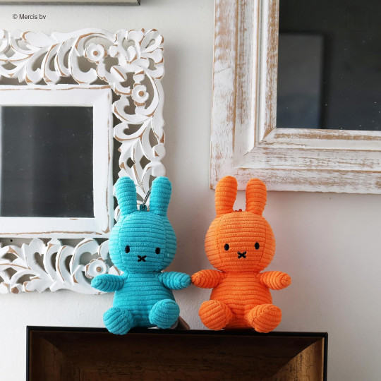 Japan Miffy Corduroy Keychain - Miffy : Orange - 8