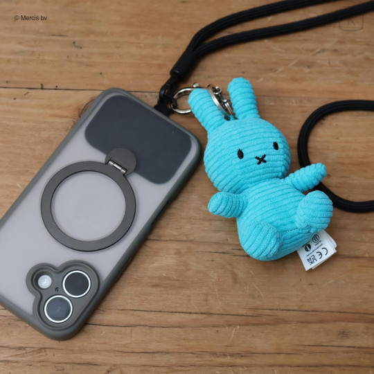 Japan Miffy Corduroy Keychain - Miffy : Turquoise - 7