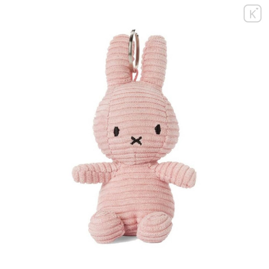 Japan Miffy Corduroy Keychain - Miffy : Light Pink - 1