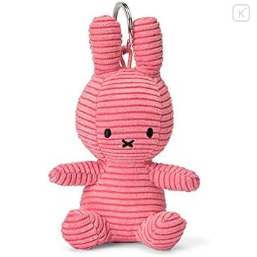 Japan Miffy Corduroy Keychain - Miffy : Pink - 1