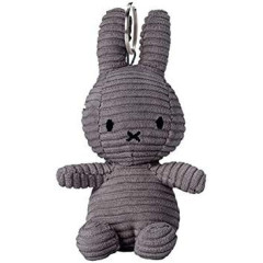 Japan Miffy Corduroy Keychain - Miffy : Dark Gray
