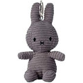 Japan Miffy Corduroy Keychain - Miffy : Dark Gray - 1