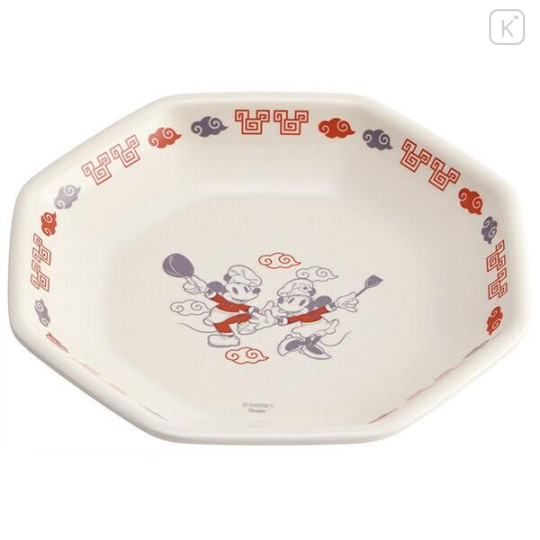 Japan Disney Melamine Fried Rice Plate - Mickey & Minnie - 1