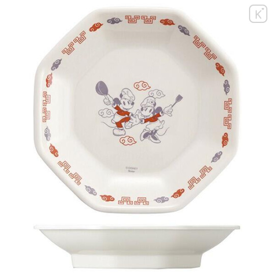 Japan Disney Melamine Fried Rice Plate - Mickey & Minnie - 2