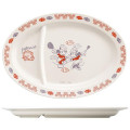 Japan Disney Melamine Dumpling Plate - Mickey & Minnie - 2