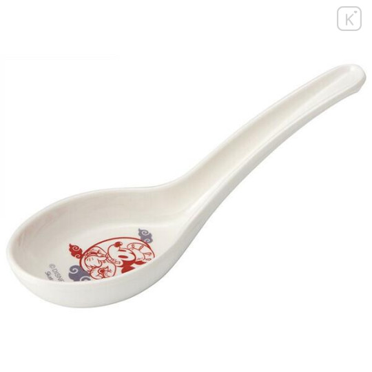 Japan Disney Melamine Soup Spoon - Mickey & Minnie - 1