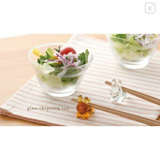 Japan Miffy Glass Chopstick Rest - Clear - 2