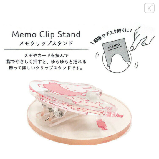 Japan Miffy Acrylic Memo Clip Stand - Miffy : Dance - 2