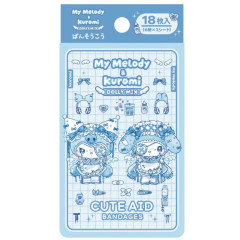 Japan Sanrio Die-cut Adhesive Bandage - Kuromi & My Melody : Dolly Mix