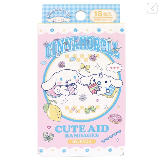 Japan Sanrio Die-cut Adhesive Bandage - Cinnamoroll : Wonderful World Hangout with Friends - 1