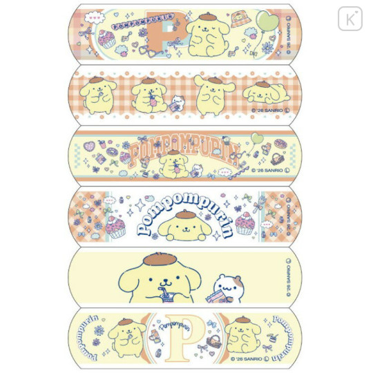 Japan Sanrio Die-cut Adhesive Bandage - Pompompurin : Wonderful World Hangout with Friends - 2