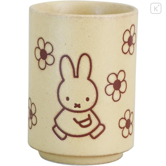 Japan Miffy Japanese Tea Cup - Miffy : Flower Yellow Beige - 1