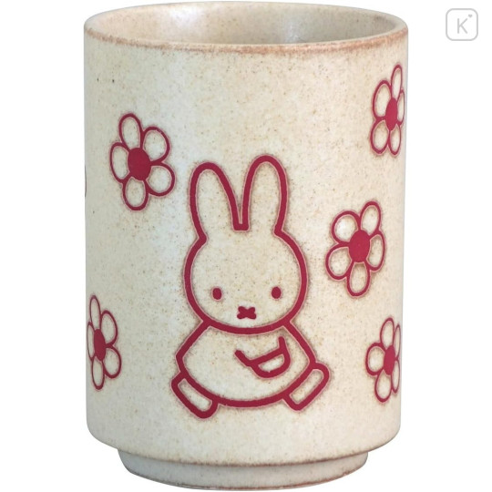 Japan Miffy Japanese Tea Cup - Miffy : Flower White Beige - 1